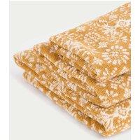 Pure Cotton Geometric Tile Pattern Towel