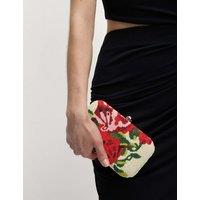 Beaded Floral Clutch Bag