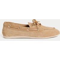 Suede Flat Boat Shoes