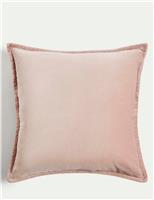 M&S Pure Cotton Velvet Cushion Cranberry