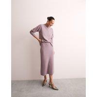 Pure Wool Knitted Midi Column Skirt