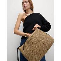 Slouchy Straw Shoulder Bag