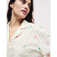 Pure Cotton Embroidered Nightshirt