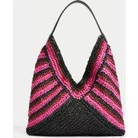 Straw Striped Shoulder Bag