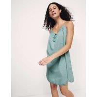 Pure Cotton Dobby Tie Front Chemise