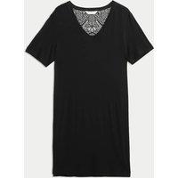 M&S Lace Detail Nightshirt Black