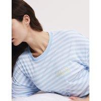 Cotton Modal Striped Short Nightshirt