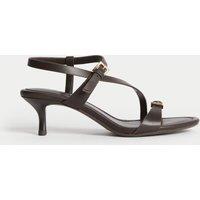 Buckle Kitten Heel Sandals