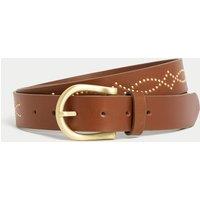 Leather Embellished Waist Belt