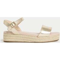 Kids Metallic Wedge Sandals (1 Large - 6 Large)