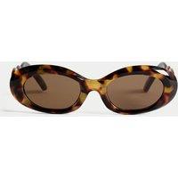 Bevelled Oval Sunglasses