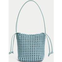 Woven Shoulder Tote Bag