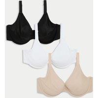 3pk Wired Plunge Bras (F-H)