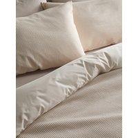 M&S Pure Cotton Waffle Bedding Set Neutral