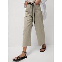 M&S Wide Leg Cropped Jeans Neutral