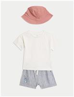 3pc Cotton Rich Peter Rabbit Shorts Outfit (0-3 Yrs)