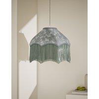 Velvet Cherry Blossom Fringed Lamp Shade