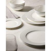 M&S 12 Piece Hampton Dinner Set Grey Mix