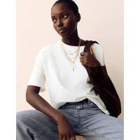 Per Una Pure Cotton Short Sleeve Boxy T-Shirt Soft White