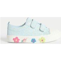 Kids Glitter Riptape Trainers (4 Small - 13 Small)