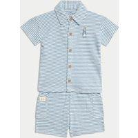 2pc Pure Cotton Peter Rabbit Striped Outfit (0-3 Yrs)