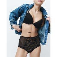 M&S Jasmine Lace Wired Plunge Bra A-E Black
