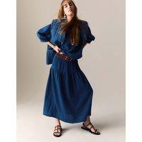 Pure Cotton Midaxi Tiered Skirt
