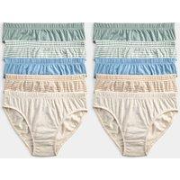M&S 10 Pack Pure Cotton Stripes & Solids Briefs (2-14 Yrs) Multi