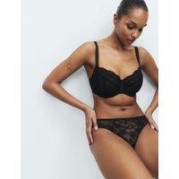 M&S Jasmine Lace Wired Balcony Bra F-H Black