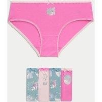 M&S 5 Pack Disney Frozen Cotton with Stretch Knickers (2-8 Yrs) Multi