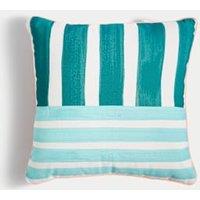 Set of 2 Reversible Striped Outdoor Cushions