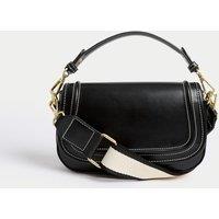 Faux Leather Saddle Bag