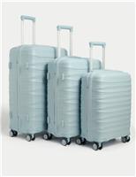 Set of 3 Porto 4 Wheel Hard Shell Suitcases