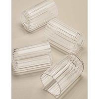 Set of 4 Ribbed Picnic Hi Ball Glasses