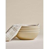 Set of 4 Linen Reactive Picnic Cereal Bowls
