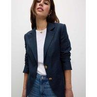 Linen Rich Single Breasted Blazer