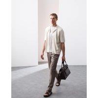 Relaxed Button Through Knitted Polo Shirt