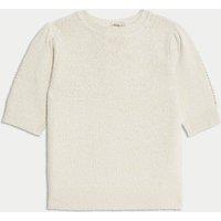 Cotton Rich Textured Slim Fit Crop Top