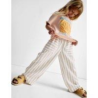 Linen Rich Striped Trousers (2-16 Yrs)