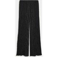 Plisse Wide Leg Trousers