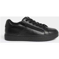 M&S Kids' Leather Side Zip School Shoes (13 Small-9 Large) Black