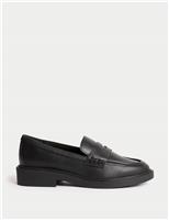 M&S Kids' Leather Loafer School Shoes (13 Small - 7 Large) Black