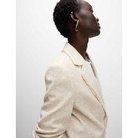 Linen Rich Melange Frayed Edge Blazer