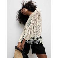 Cotton Rich Textured Fitted Jumper