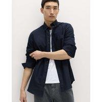 M&S Pure Cotton Ultimate Oxford Shirt Navy