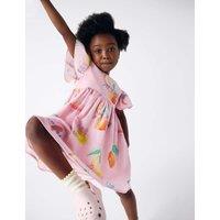 Pure Cotton Fruit Dress (2-8 Yrs)
