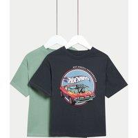 2pk Pure Cotton Hot Wheels T-Shirts (2-8 Yrs)
