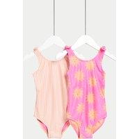 2pk Printed Swimsuits (2-8 Yrs)