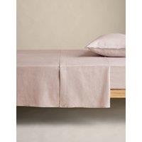 M&S Pure Linen Flat Sheet Soft Pink