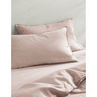 2pk Pure Linen Standard Pillowcases